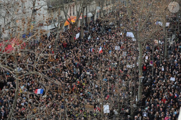 Marche républicaine pour Charlie Hebdo à Paris le 11 janvier 2015.