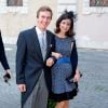 L'archiduc Christoph d'Autriche et l'archiduchesse Adélaïde, enceinte, au mariage du prince Amedeo de Belgique et Lili Rosboch le 5 juillet 2014 à Rome. Le couple a accueilli le 22 décembre 2014 son premier enfant, l'archiduchesse Katarina.
