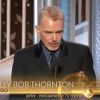 Billy Bob Thornton reçoit le prix du meilleur acteur dans une minisérie lors des Golden Globe Awards à Los Angeles, le 11 janvier 2015.