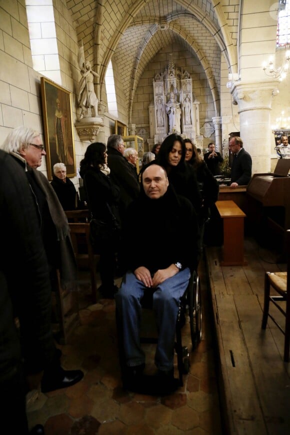 Philippe Streiff lors des obsèques de Jean-Pierre Beltoise à Saint-Vrain le 12 janvier 2015