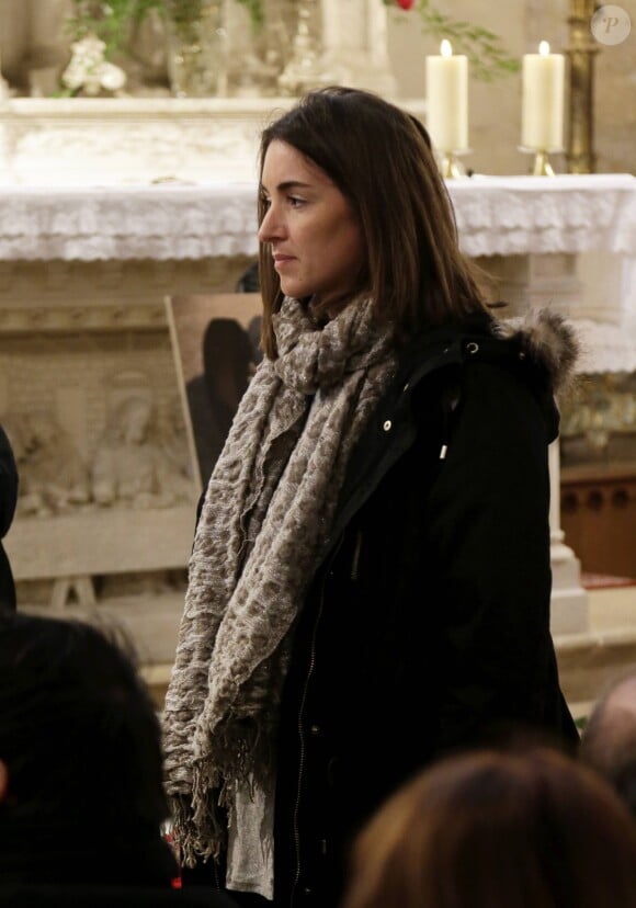Margaux Laffite lors des obsèques de Jean-Pierre Beltoise à Saint-Vrain le 12 janvier 2015