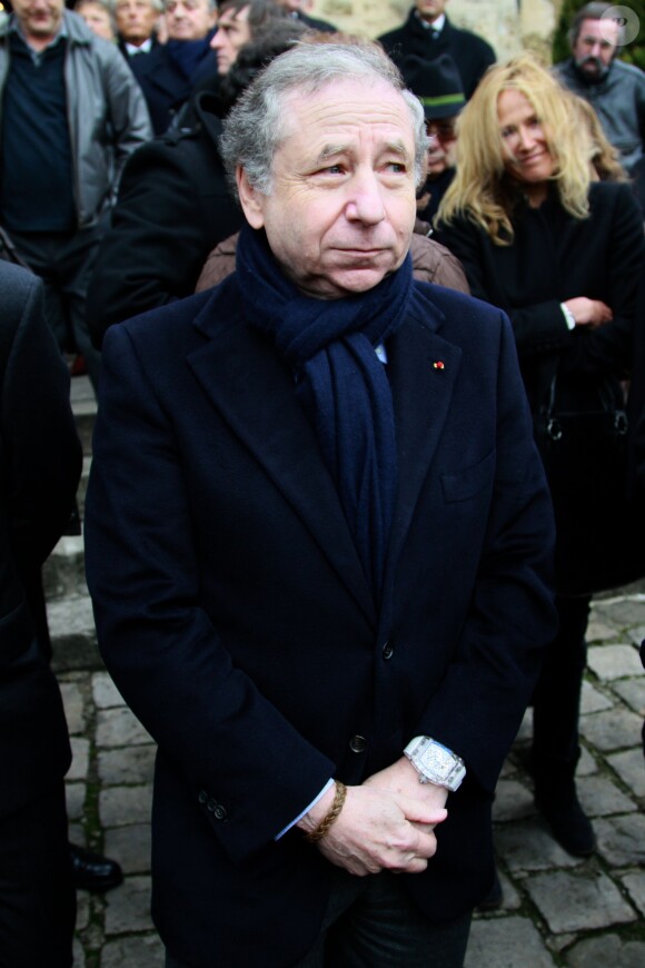 Jean Todt lors des obsèques de Jean-Pierre Beltoise à Saint-Vrain le 12 janvier 2015