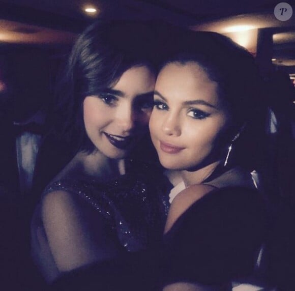 Selena Gomez et Lily Collins - After-party des Golden Globes, le 11 janvier 2015 à Los Angeles.