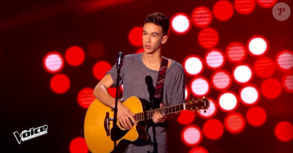 Aubin dans The Voice 4, sur TF1, le samedi 17 janvier 2015