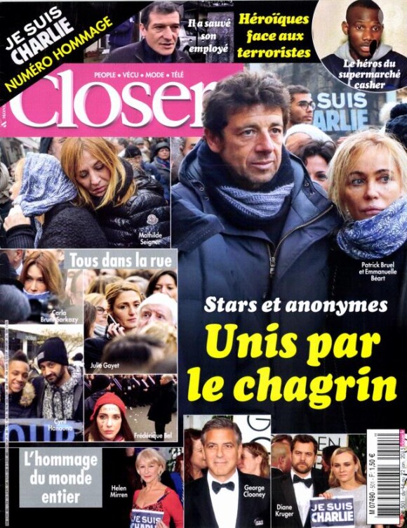 Magazine Closer, en kiosques le 16 janvier 2015.