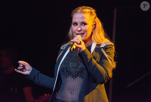 Exclusif - Anastacia donne un concert à Bruxelles, le 19 octobre 2014. 