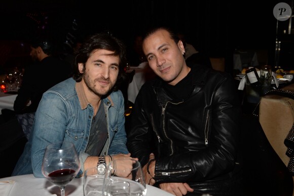 Exclusif - Mickaël Miro et Merwan Rim - Exclusif - Baptiste Giabiconi aux platines du restaurant La Gioia lors de la soirée "Les musiques de la Gioia" à Paris, le 21 janvier 2015.