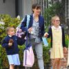Jennifer Garner se promène avec ses filles Violet et Serafina à Brendwood, le 20 janvier 2015.