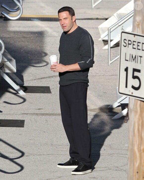 Ben Affleck  sur le tournage de son nouveau film "The Accountant" à Atlanta. Le 21 janvier 2015.