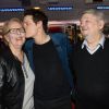 Bénabar et ses parents Liliane et Michel - Enregistrement de l'émission "Vivement Dimanche" à Paris le 21 janvier 2015. L'émission sera diffusée le 25 janvier.