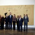  La reine Letizia et le roi Felipe VI d'Espagne inauguraient ensemble, le 22 janvier 2015, le Musée de l'Université de Navarre, à Pampelune. 