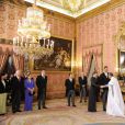  Le roi Felipe VI et la reine Letizia d'Espagne le 21 janvier 2015 au palais royal lors de la réception du Nouvel An du corps diplomatique. 