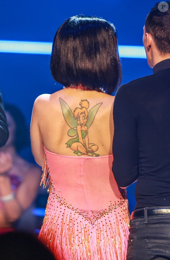 Exclusif - Alizée (tatouage Fée Clochette) - Tournée "Danse avec les stars" au Zénith de Lille, le 16 janvier 2015.