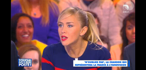 Enora Malagré dans Touche pas à mon poste, le mardi 27 janvier 2015 sur D8.