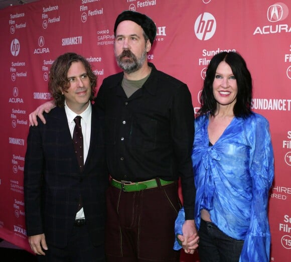 Brett Morgen, Krist Novoselic (ex de Nirvana) et Darbury Stenderu présentent le documentaire "Kurt Cobain: Montage of Heck" au Festival du Film de Sundance à Park City, le 24 janvier 2015.