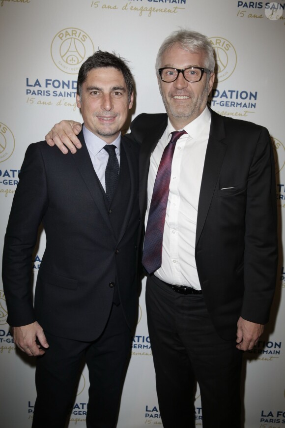Exclusif - Christophe Josse et Jacques Monclar à soirée de gala de la Fondation Paris Saint-Germain qui fête ses 15 ans au Pavillon Gabriel à Paris le 27 janvier 2015.
