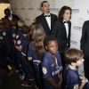 Exclusif - Zlatan Ibrahimovic, Edinson Cavani - Soirée de gala de la Fondation Paris Saint-Germain qui fête ses 15 ans au Pavillon Gabriel à Paris le 27 janvier 2015.