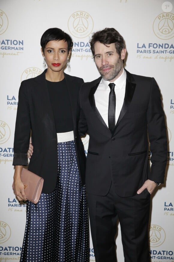 Exclusif - Sonia Rolland et son compagnon Jalil Lespert - Soirée de gala de la Fondation Paris Saint-Germain qui fête ses 15 ans au Pavillon Gabriel à Paris le 27 janvier 2015.
