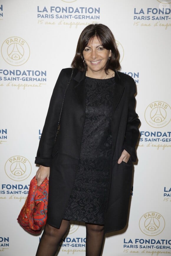 Exclusif - Anne Hidalgo - Soirée de gala de la Fondation Paris Saint-Germain qui fête ses 15 ans au Pavillon Gabriel à Paris le 27 janvier 2015.