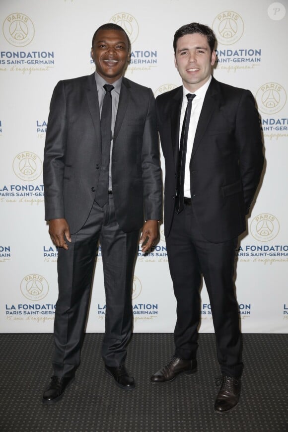 Exclusif - Marcel Desaily et Dimitri Yachvili - Soirée de gala de la Fondation Paris Saint-Germain qui fête ses 15 ans au Pavillon Gabriel à Paris le 27 janvier 2015.