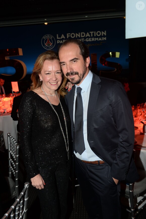 Exclusif - Caroline Scheufele et son compagnon Alexi Veller - Soirée de gala de la Fondation Paris Saint-Germain qui fête ses 15 ans au Pavillon Gabriel à Paris le 27 janvier 2015.