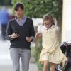Jennifer Garner emmène sa fille Violet acheter un yaourt glacé à Santa Monica, le 29 janvier 2015