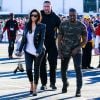 Kim Kardashian et Kanye West arrivent au stade de l'Université de Phoenix pour assister au Super Bowl XLIX. Glendale, le 1er février 2015.