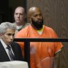 Suge Knight, inculpé pour meurtre et délit de fuite, a plaidé non coupable lors d'une comparution au tribunal de Compton. Le 3 février 2015.