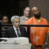 L'ex-producteur de rap Suge Knight, inculpé pour meurtre et délit de fuite, comparaît au tribunal de Compton. Le 3 février 2015.
