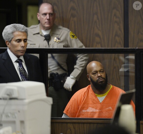 Suge Knight, inculpé de meurtre et délit de fuite, a plaidé non coupable lors d'une comparution au tribunal de Compton. Compton, Californie, le 3 février 2015.