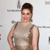 Alyssa Milano à l'after-party des Golden Globe Awards 2015 organisée par Netflix et The Weinstein Company à Beverly Hills, le 11 janvier 2015. 