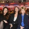 Lola Dewaere, Jeanne Herry avec sa mère Miou-Miou et Michel Drucker - Enregistrement de l'émission "Vivement Dimanche" à Paris le 4 février 2015. L'émission est diffusée le 8 février.