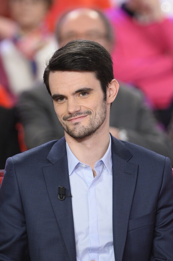 Julien Personnaz - Enregistrement de l'émission "Vivement Dimanche" à Paris le 4 février 2015. L'émission est diffusée le 8 février.
