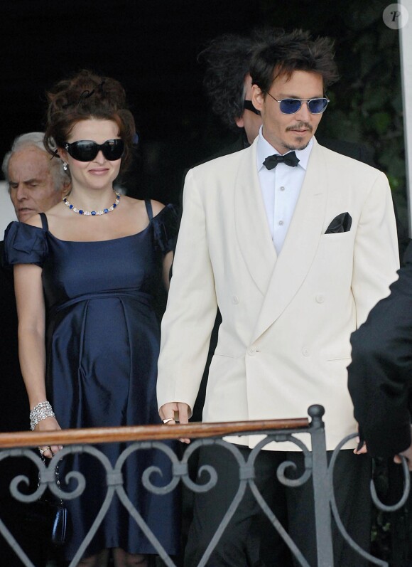 Johnny Depp et Helena Bonham-Carter à Venise le 5 septembre 2007