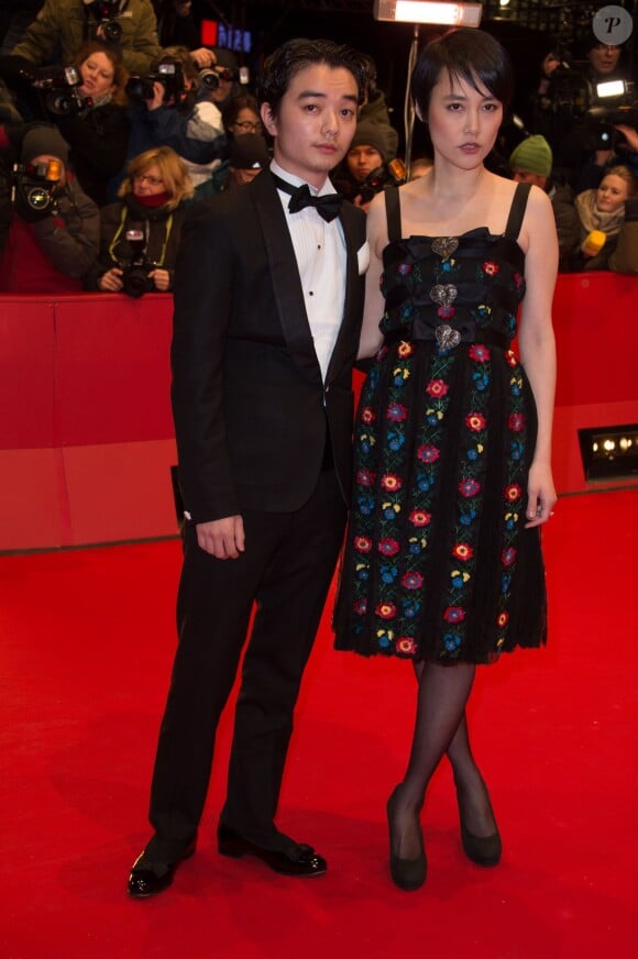 Rinko Kikuchi et son mari Shota Sometani - Première du film "Nobody Wants the Night" à l'occasion de l'ouverture du 65e Festival International du film de Berlin le 5 février 2015.