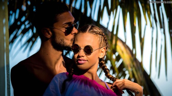 Exclusif - Vanessa Lawrens et Julien Guirado ont fêté les un an de leur relation amoureuse à Punta Cana en République dominicaine. Janvier 2015.