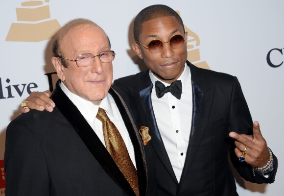 Pharrell Williams à la soirée pré-Grammy de Clive Davis, le 7 février 2015 au Beverly Hilton Hotel de Los Angeles.