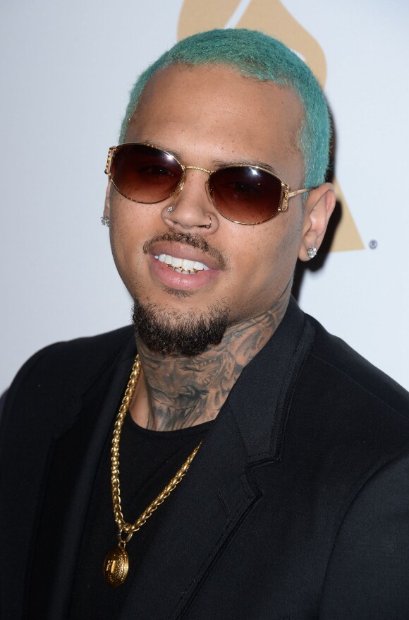 Chris Brown à la soirée pré-Grammy de Clive Davis, le 7 février 2015 au Beverly Hilton Hotel de Los Angeles.