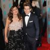 Keira Knightley enceinte de son premier enfant, et James Righton lors des BAFTA awards à Londres au Ryan albert Hall le 8 février 2015