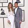 John Legend et sa femme Chrissy Teigen assistent aux 57e Grammy Awards au Staples Center. Los Angeles, le 8 février 2015.