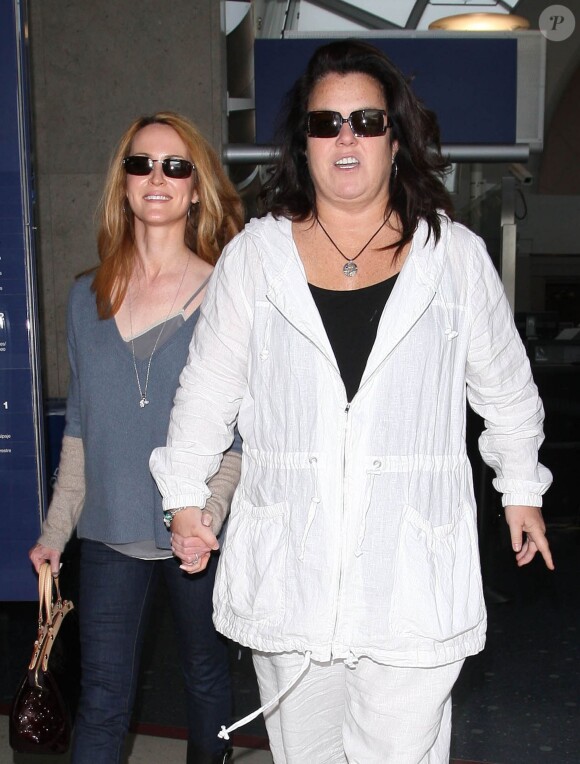 Rosie O'Donnell et sa femme Michelle, à Los Angeles, le 8 mai 2012