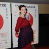 Pauline Etienne enceinte lors de la première de Tokyo Fiancée à Paris le 9 février 2015.