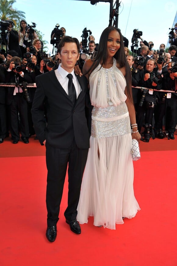 Christophe Rocancourt et Naomi Campbell au Palais des Festivals de Cannes, le 21 mai 2008