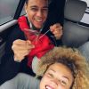 Photo : Gregory Van der Wiel et sa compagne Stéphanie Bertram Rose - photo  issue du compte Instagram du joueur du PSG le 13 novembre 2014 - Purepeople