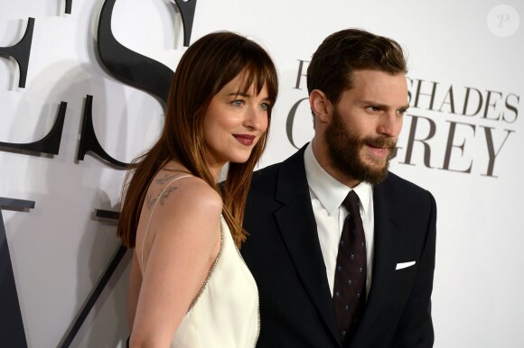 Jamie Dornan et Dakota Johnson - Première du film "50 Nuances de Grey" à Londres, e 12 février 2015.