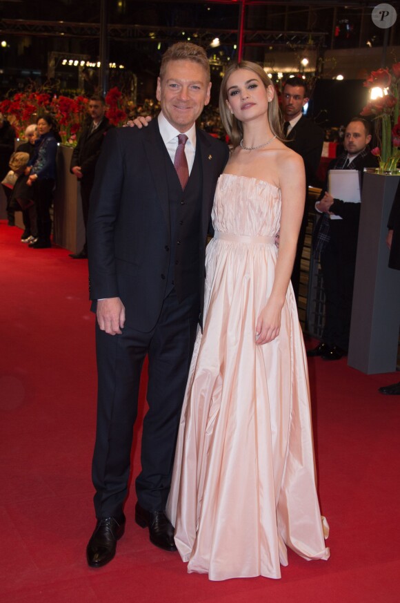 Kenneth Branagh et Lily James - Avant-première du film "Cinderella" (Cendrillon) lors de la 65ème Berlinale à Berlin, le 13 février 2015.