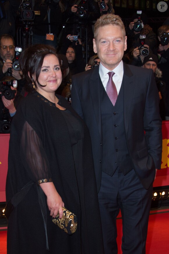 Kenneth Branagh et sa femme Lindsay Brunnock - Avant-première du film "Cinderella" (Cendrillon) lors de la 65ème Berlinale à Berlin, le 13 février 2015.