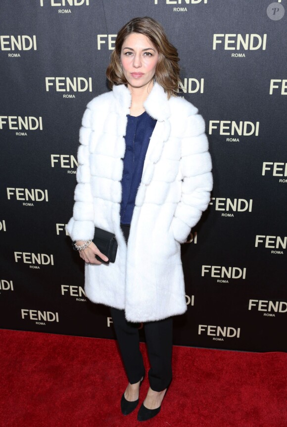 Sofia Coppola assiste à l'inauguration de la nouvelle boutique Fendi sur Madison Avenue. New York, le 13 février 2015.