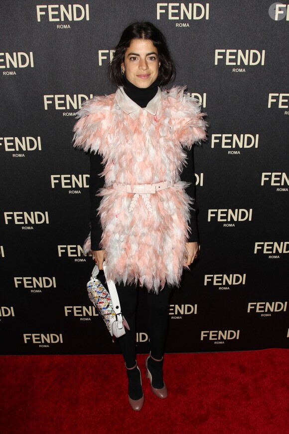 Leandra Medine assiste à l'inauguration de la nouvelle boutique Fendi sur Madison Avenue. New York, le 13 février 2015.