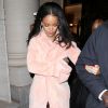 Rihanna arrive à la nouvelle boutique Fendi sur Madison Avenue, pour sa soirée d'inauguration. New York, le 13 février 2015.